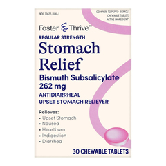 McKesson Anti-Diarrheal Foster & Thrive 262 mg Strength Chewable Tablet 30 per Box, 30 per Carton
