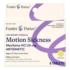 McKesson Nausea Relief Foster  Thrive™ 25 mg Strength Tablet 8 per Box