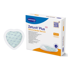 Hartmann Super Absorbent Dressing Zetuvit Plus Silicone Border Silicone Adhesive 7 X 7 Inch Sacral, 10 per Box