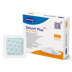 Hartmann Super Absorbent Dressing Zetuvit Plus Silicone Border Silicone Adhesive 6 X 6 Inch Square, 1 Each