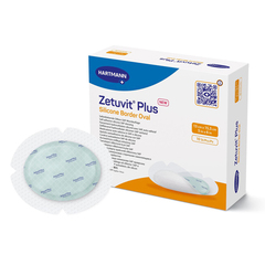 Hartmann Super Absorbent Dressing Zetuvit Plus Silicone Border Silicone Adhesive 5 X 6 Inch Oval, 1 Each