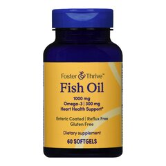 McKesson Omega 3 Supplement Foster & Thrive™ Fish Oil 1000 mg Strength Softgel 60 per Bottle