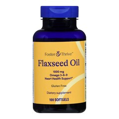 McKesson Dietary Supplement Foster & Thrive™ 1 Softgel: Calories 10 (Calories From Fat 10) / Total Fat 1 g / (Saturated Fat 0 g; Polyunsaturated Fat 1 g; Monounsaturated Fat 0 g) / Cholesterol 0 g / Flax