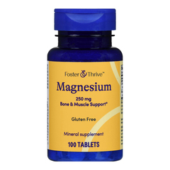 McKesson Dietary Supplement Foster & Thrive Magnesium 250 mg Strength Tablet 100 per Bottle, 1 Bottle