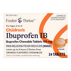 McKesson Children's Pain Relief Foster & Thrive 100 mg Strength Ibuprofen Tablet 24 per Bottle, 1 Each