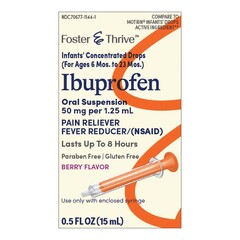 McKesson Infants' Pain Relief Foster & Thrive™ 50 mg / 1.25 mL Strength Ibuprofen Oral Suspension 0.5 oz., 1/EA
