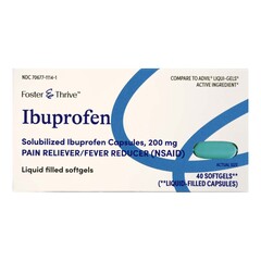 McKesson Pain Relief Foster & Thrive 200 mg Strength Ibuprofen Capsule 40 per Bottle