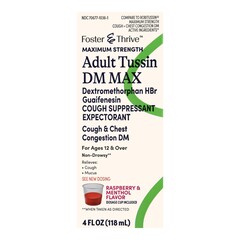 McKesson Cold and Cough Relief Foster & Thrive 20 mg; 400 mg / 20 mL Strength Liquid 4 oz.