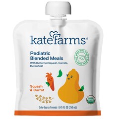 Kate Farms Pediatric Tube Feeding Formula Kate Farms Squash / Carrot Flavor 8.45 oz. / 250 mL Pouch Liquid Organic Pea Protein, 12/CS