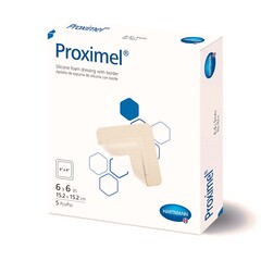 Hartmann Foam Dressing Proximel&reg; 6 X 6 Inch With Border Waterproof Film Backing Silicone Adhesive Square Sterile, 1/EA