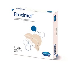 Hartmann Foam Dressing Proximel&reg; 6-4/5 X 7 Inch With Border Waterproof Film Backing Silicone Adhesive Sacral Sterile, 5/BX