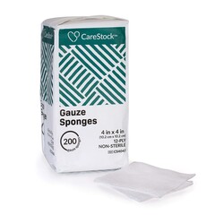 CareStock Gauze Sponge CareStock™ 4 X 4 Inch 12-Ply NonSterile, 2000/CS