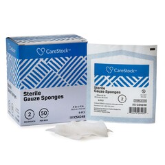 CareStock Gauze Sponge CareStock™ 4 X 4 Inch 8-Ply Sterile, 600/CS