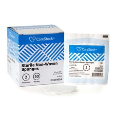 CareStock Gauze Sponge CareStock™ 2 X 2 Inch 4-Ply Sterile, 1500/CS