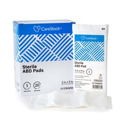CareStock Abdominal Pad CareStock™ 5 X 9 Inch Sterile, 400/CS
