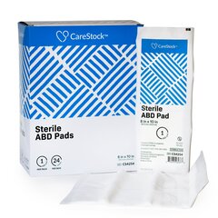 CareStock Abdominal Pad CareStock™ 8 X 10 Inch Sterile, 360/CS