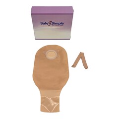 Safe n Simple Ostomy Pouch Safe n Simple™ Two-Piece System 12 Inch Length Without Barrier Drainable, 80/CS