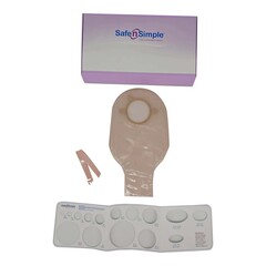 Safe n Simple Ostomy Pouch Safe n Simple™ Two-Piece System 12 Inch Length Without Barrier Drainable, 10/BX