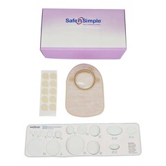 Safe n Simple Ostomy Pouch Safe n Simple™ Two-Piece System 8 Inch Length Without Barrier Closed End, 30/BX
