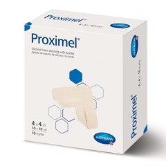 Hartmann Foam Dressing Proximel&reg; 4 X 4 Inch With Border Waterproof Film Backing Silicone Adhesive Square Sterile, 1/EA