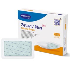 Hartmann Super Absorbent Dressing Zetuvit Plus Silicone Border Silicone Adhesive 6 X 10 Inch Rectangle, 10 per Box
