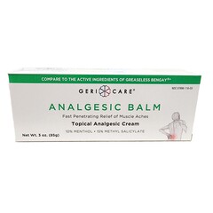 Geri-Care Topical Pain Relief 10% - 15% Strength Menthol / Methyl Salicylate Cream 3 oz.