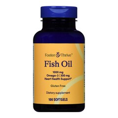 McKesson Omega 3 Supplement Foster & Thrive™ Fish Oil 1,000 mg Strength Softgel 100 per Bottle, 1/BT