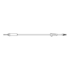 Intuvie LLC IV Pump Set Z-800 Pump Without Ports 20 Drops / mL Drip Rate Without Filter 105 Inch Tubing Solution, 50/CS