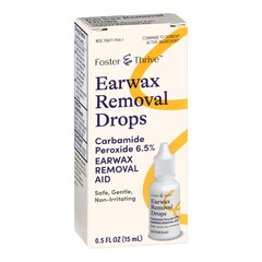 McKesson Ear Wax Remover Foster & Thrive 0.5 oz. Otic Drops 6.5% Strength Carbamide Peroxide, 1/EA