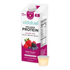 Vidafuel Oral Supplement Vida Fuel Wellness Protein Berry Delight Flavor Liquid 32 oz. Reclosable Carton, 1 Each