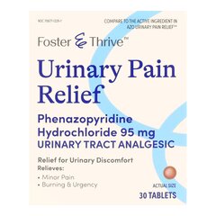 McKesson Urinary Pain Relief Foster & Thrive™ 95 mg Strength Phenazopyridine HCL Tablet 30 per Box, 30/BX