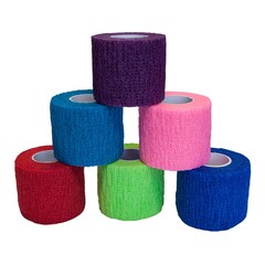 S2S Global Cohesive Bandage PremierPro™ 2 Inch X 5 Yard Self-adherent Closure Assorted Colors NonSterile Standard Compression, 36/CS