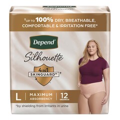 Kimberly-Clark Female Adult Absorbent Underwear Depend&reg; Silhouette&reg; Waistband Style Large Disposable Heavy Absorbency