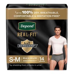 Kimberly-Clark Male Adult Absorbent Underwear Depend Real Fit Waistband Style Small / Medium Disposable Heavy Absorbency