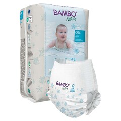 Abena Unisex Baby Swim Diaper Bambo Nature Pull On with Tear Away Seams Small Disposable Heavy Absorbency