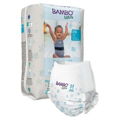 Abena Unisex Baby Swim Diaper Bambo Nature Pull On with Tear Away Seams Medium Disposable Heavy Absorbency