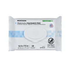 McKesson Personal Cleansing Wipe Soft Pack Unscented 48 Count