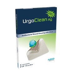 Urgo Medical North America Silver Dressing UrgoClean Ag 6 X 8 Inch Rectangle Sterile, 5/BX