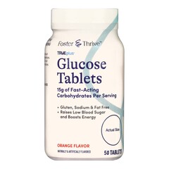 McKesson Glucose Supplement Foster & Thrive™ 50 per Bottle Chewable Tablet Orange Flavor, 1/BT