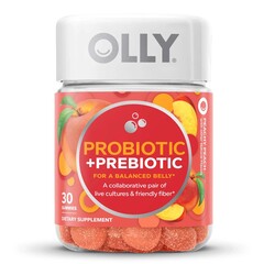 OLLY Prebiotic / Probiotic Dietary Supplement OLLY Probiotic + Prebiotic 30 per Bottle Gummy, 1/BT