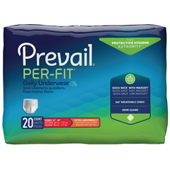 MON572720BG - First Quality - Prevail® Per-Fit® Extra Absorbency Underwear, Moderate Absorbency, Medium, (34 to 46), 20EA/PK