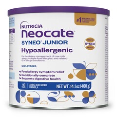 Nutricia Pediatric Oral Supplement Neocate Syneo Junior Unflavored 14.1 oz. Can Powder Amino Acid Food Allergies