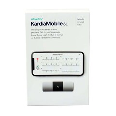 AliveCor Electrocardiograph KardiaMobile Card Battery Operated Smart Phone Display Resting, 1/EA