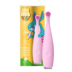 Foreo Sonic Toothbrush ISSA baby Pearl Pink Bunny Ages Birth to 4 Years Silicone