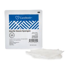 CareStock Gauze Sponge CareStock™ 4 X 4 Inch 12-Ply Sterile, 1280/CS