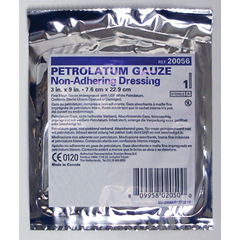 MON488942BX - McKesson - Petrolatum Impregnated Dressing 3 X 9 Pleated Gauze USP White Petrolatum Sterile, 12E A/BX