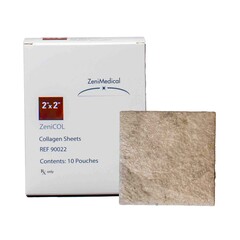 Focus Health Group Collagen Dressing ZeniCOL 2 X 2 Inch Square Sterile, 10/BX