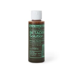 Emerson Healthcare Skin Prep Solution Betadine 4 oz. Bottle 10% Strength Povidone-Iodine NonSterile