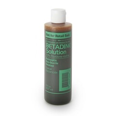 Emerson Healthcare Skin Prep Solution Betadine 8 oz. Bottle 10% Strength Povidone-Iodine NonSterile