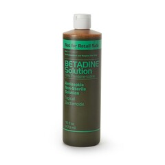 Emerson Healthcare Skin Prep Solution Betadine 16 oz. Bottle 10% Strength Povidone-Iodine NonSterile